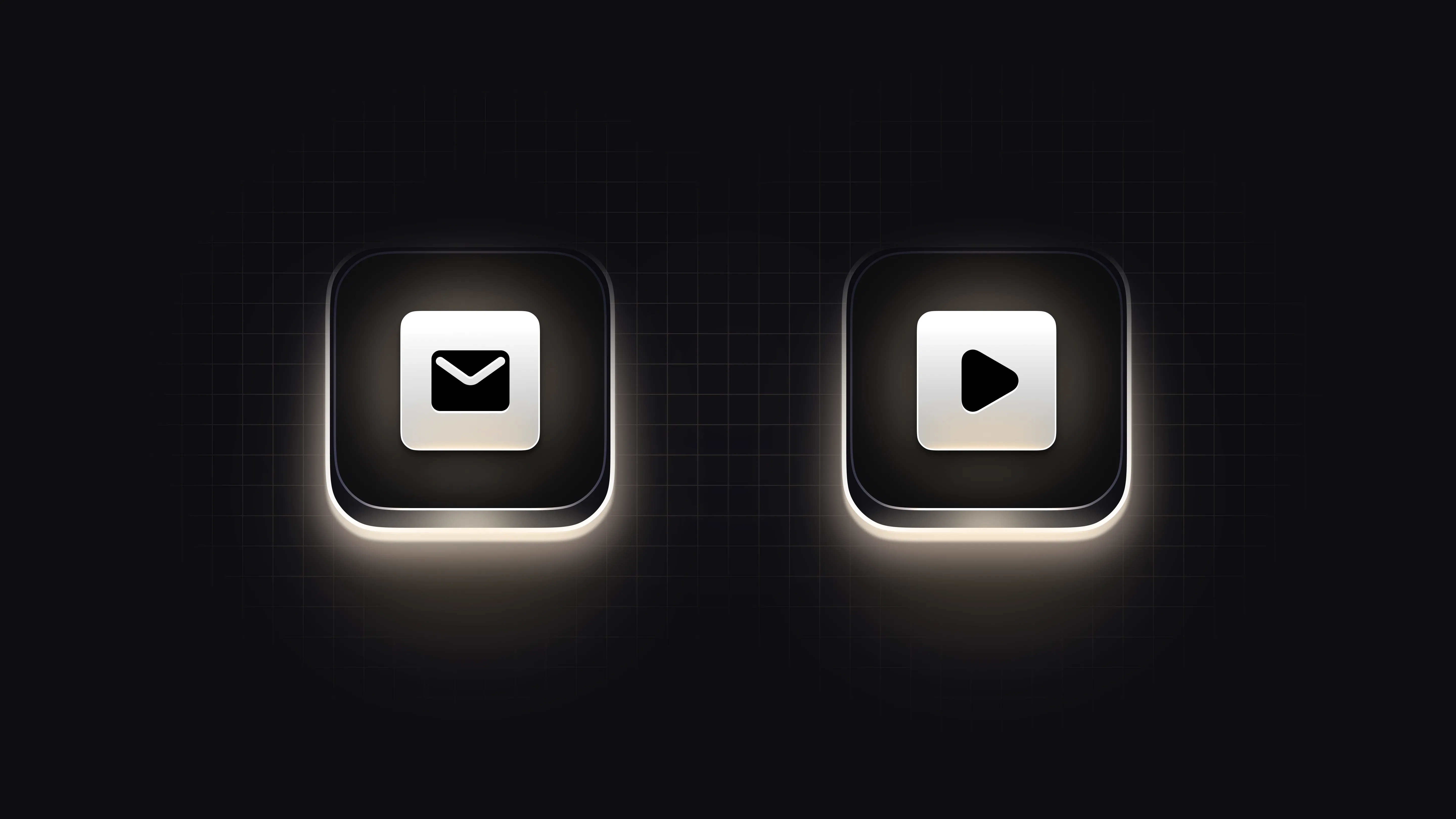 Glowing icons